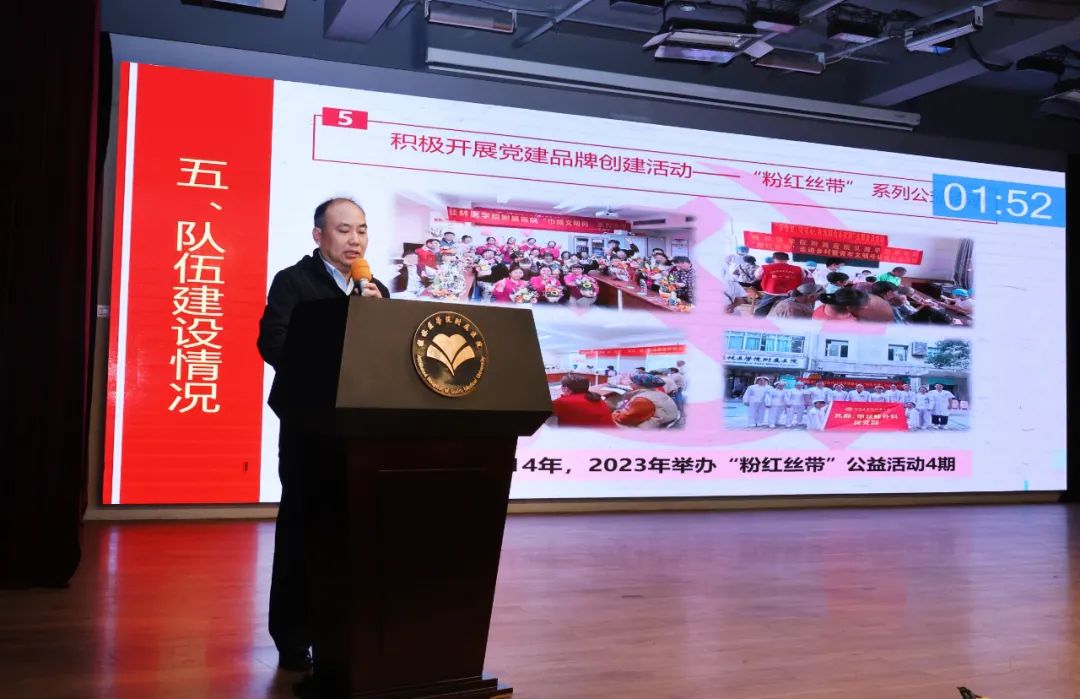 桂林医学院附属医院(临床医学院)召开党支部书记抓党建工作情况集中述职评议会