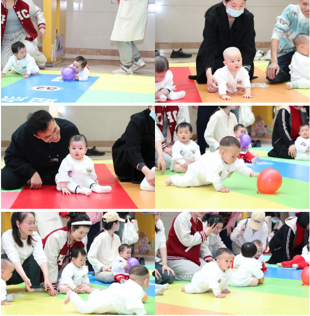 龙抬头宝宝爬行大赛在河南省妇幼保健院举办