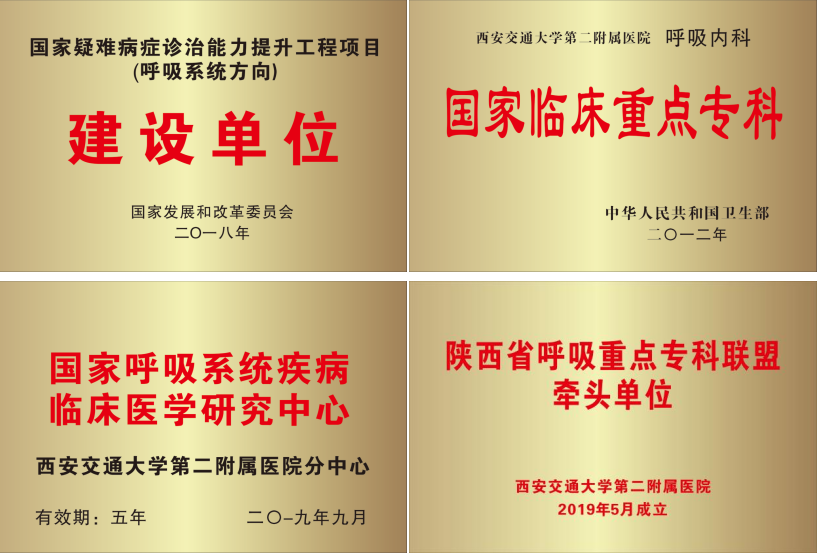 喜讯！西安交大二附院确定为陕西省慢性呼吸系统疾病防治技术牵头单位