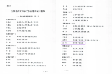 西安市中医医院赵锋团队获批首批全国老药工传承工作室建设项目