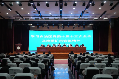 医院传达学习自治区党委十届十三次全会、中共喀什地委扩大会议精神