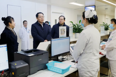 桂医附院漓东院区迎接桂林医学院党委书记马献力来院调研指导工作
