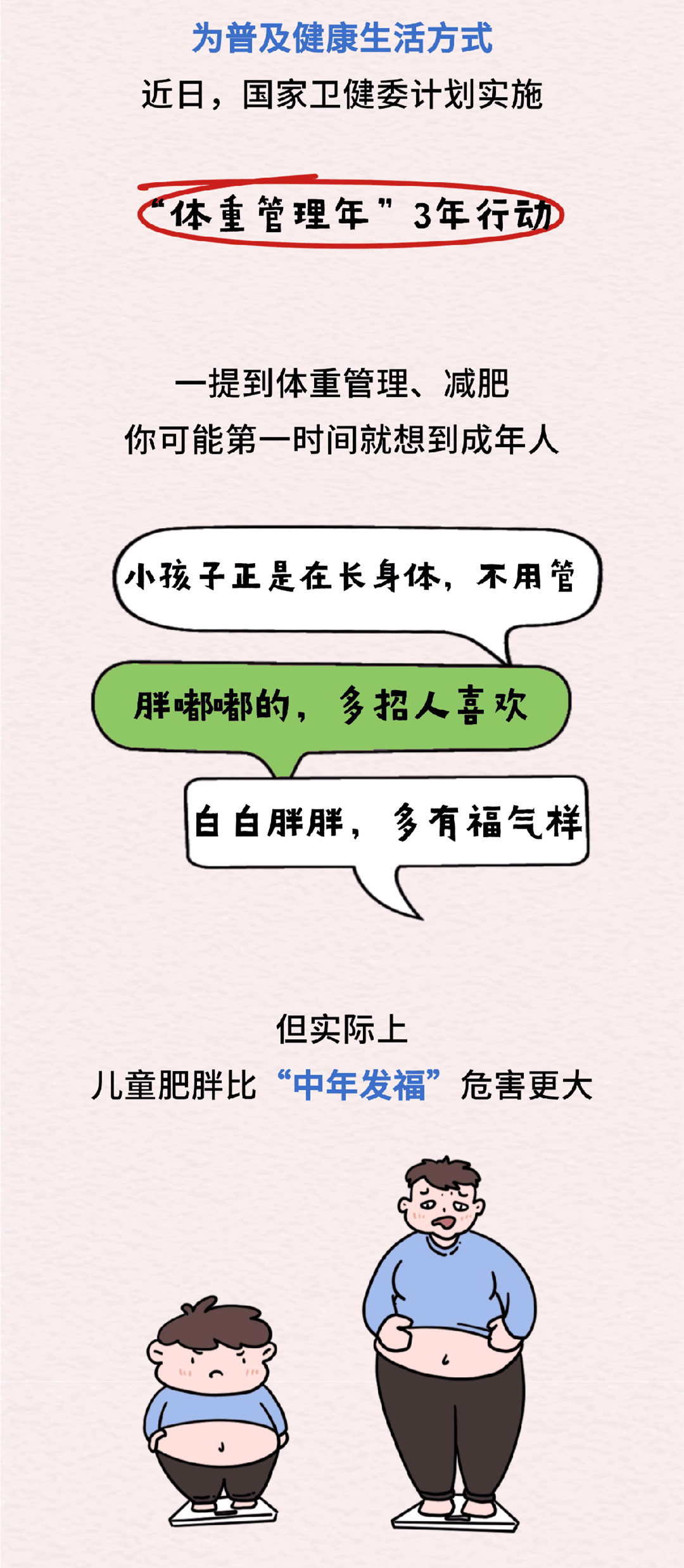 国家喊你和你家娃来减肥了！