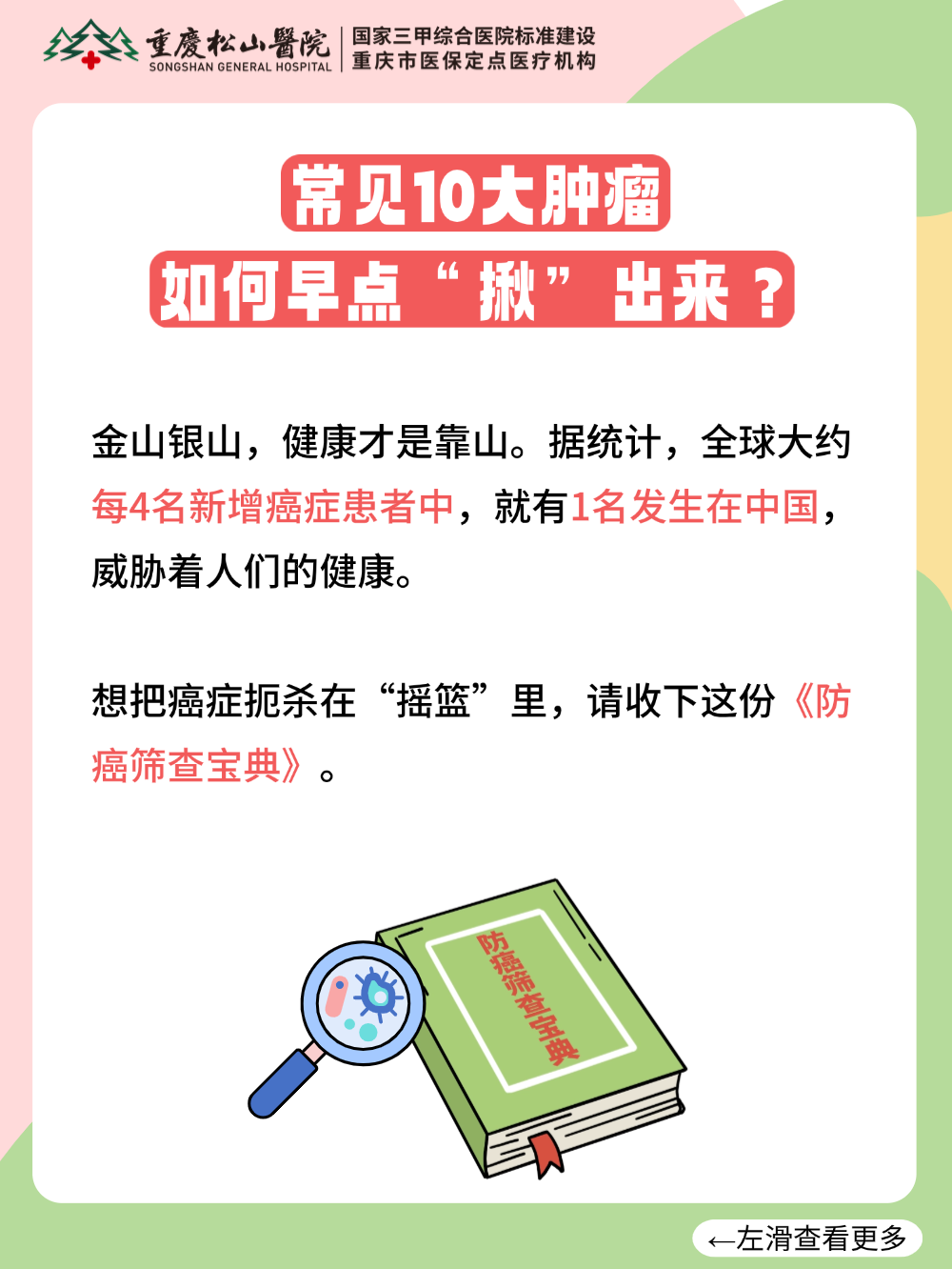 一发现肿瘤就是晚期？提早一步，让癌止步！