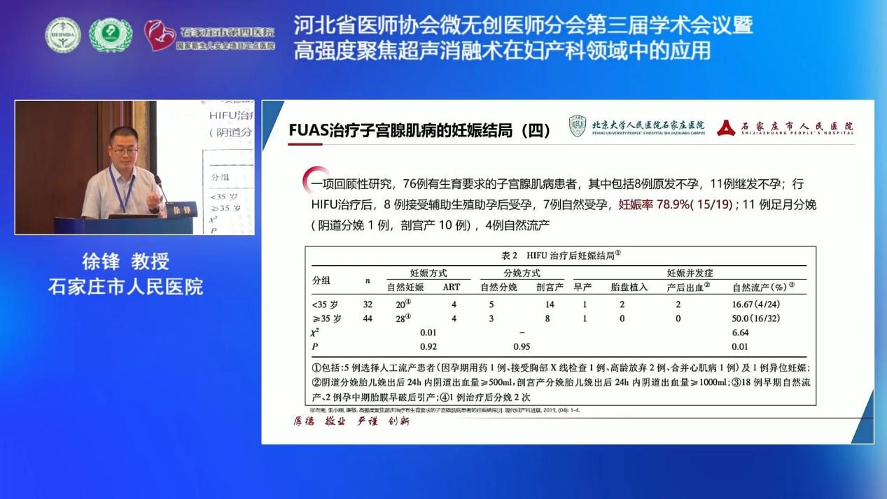 石家庄市人民医院徐锋：聚焦超声消融手术在子宫腺肌病生育力保护中的应用