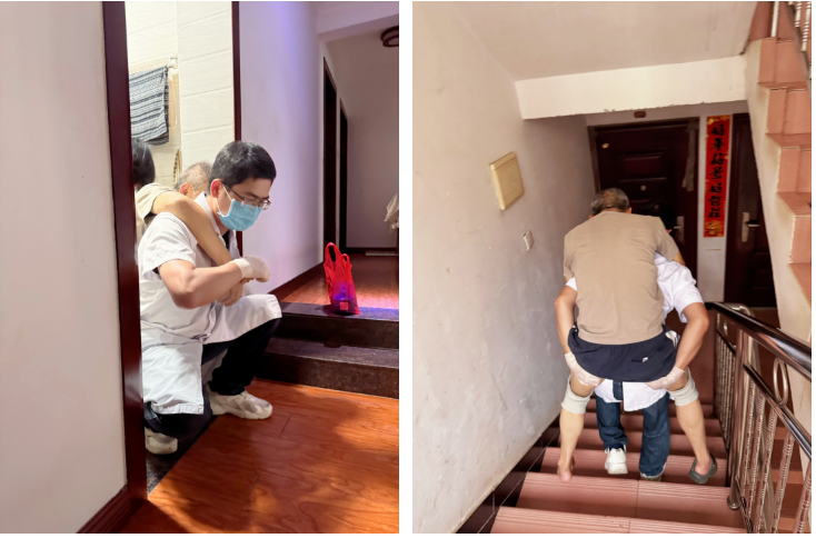 「爷爷别怕!我来背您......」二附院这名医生的背影真暖心