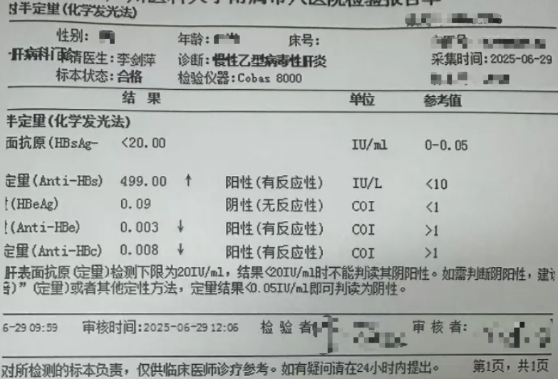 大三阳患者,跨越三个月实现抗原转阴!