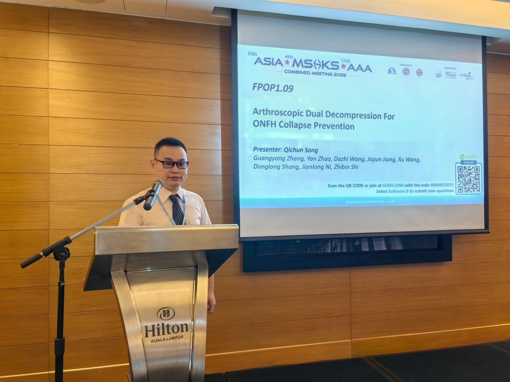 运动医学科团队亮相吉隆坡亚洲人工关节学会学术年会 彰显学科综合实力