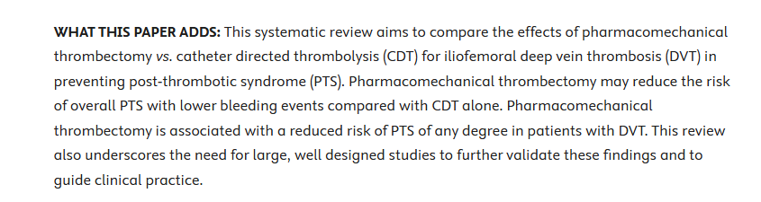 张玮实验室新发现:髂股静脉血栓治疗,药物机械血栓清除术长期疗效更优