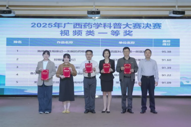 桂林医科大学一附院药学科普作品荣获全区科普大赛一等奖