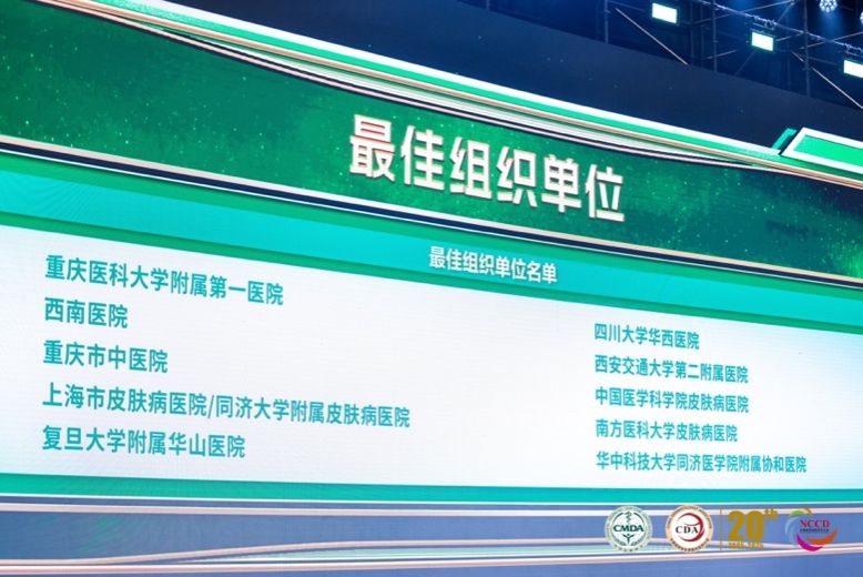 皮肤病院闪耀 CDA 年会 斩获 「最佳组织单位」 与 「年度中青年医师」 荣誉