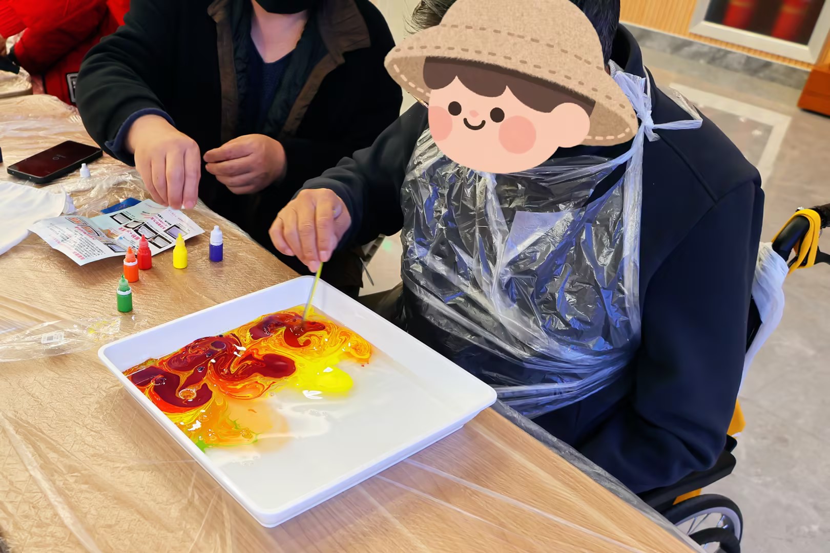 水韵拓印·丝语疗心 | 北京华生康复医院开展艺术创作融合康复训练活动