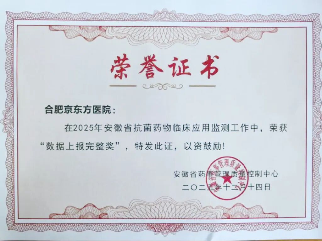 合肥京东方医院 2025 颁奖季,用实力「奖」话!