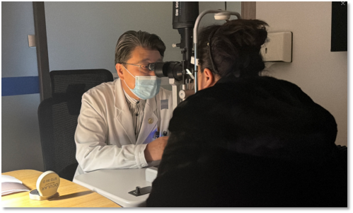 韩清院长微创球囊植入成功治疗赤道后大孔孔源性视网膜脱离