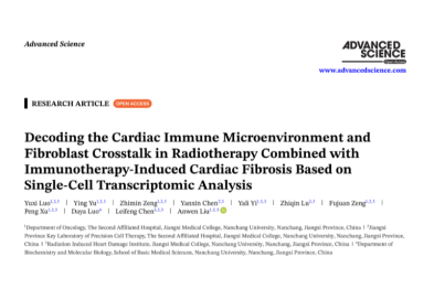 南大二附院刘安文团队研究成果发表于国际顶级期刊，首次揭示放免联合治疗相关心脏损伤防治关键策略