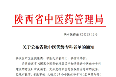 喜报！延安市中医医院 5 个专科成功入选「省级中医优势专科」