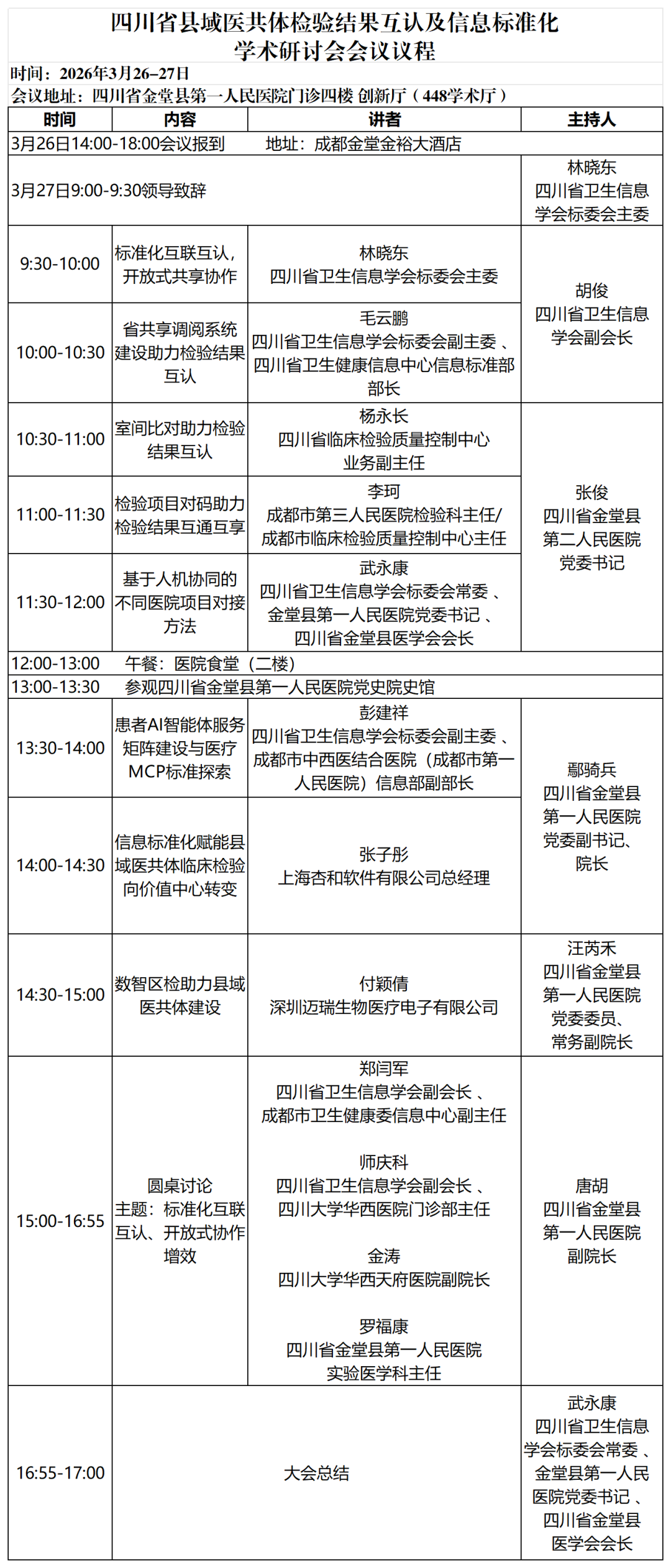 四川省县域医共体检验结果互认及信息标准化学术研讨会即将启幕
