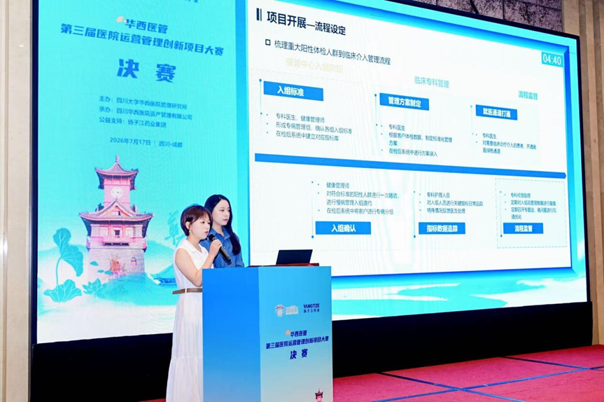 角逐全国巅峰运营赛事,斩获华西医管第三届运营创新大赛"笃志奋进奖"