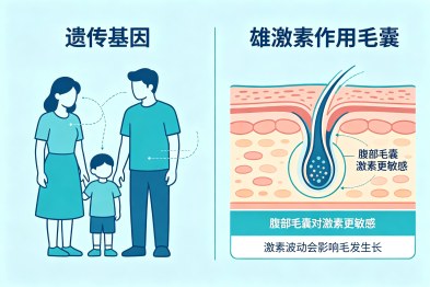 肚子为什么会"长毛"