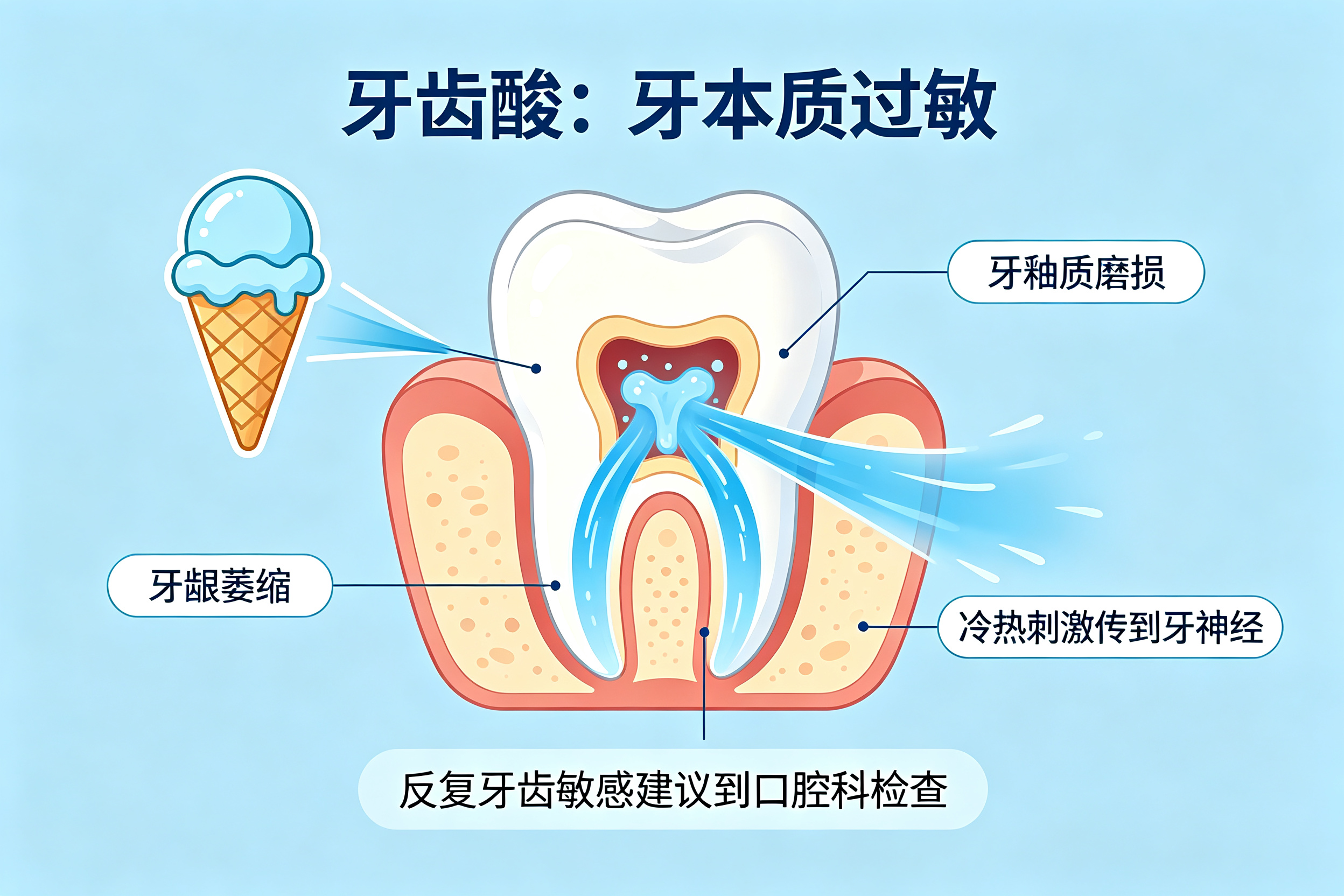 为什么有的人一吃冷的牙齿就酸,肚子也不舒服