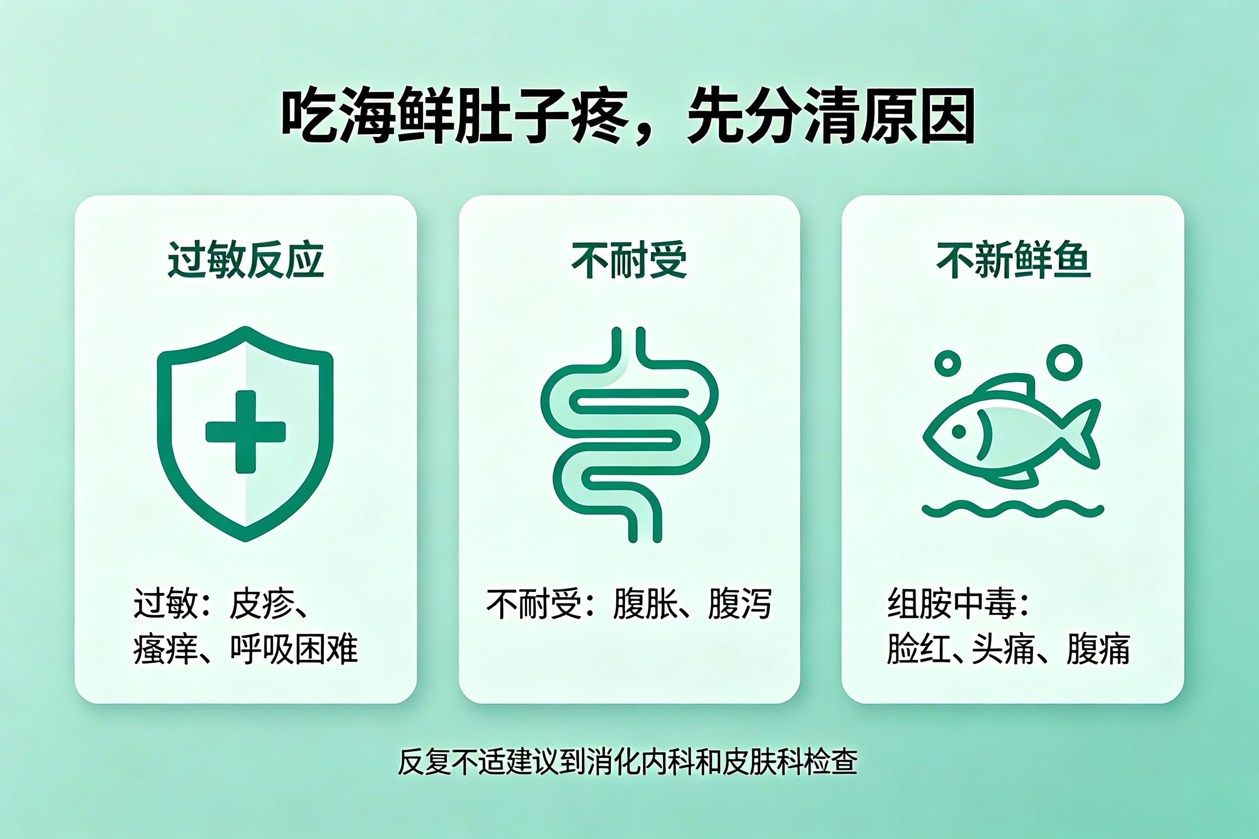 为什么有的人吃海鲜就肚子疼