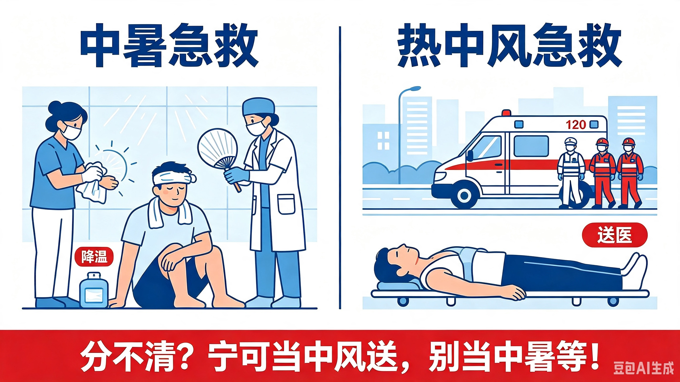 合肥持续高温,警惕「热中风」冒充中暑!急救方法截然不同,千万别搞错