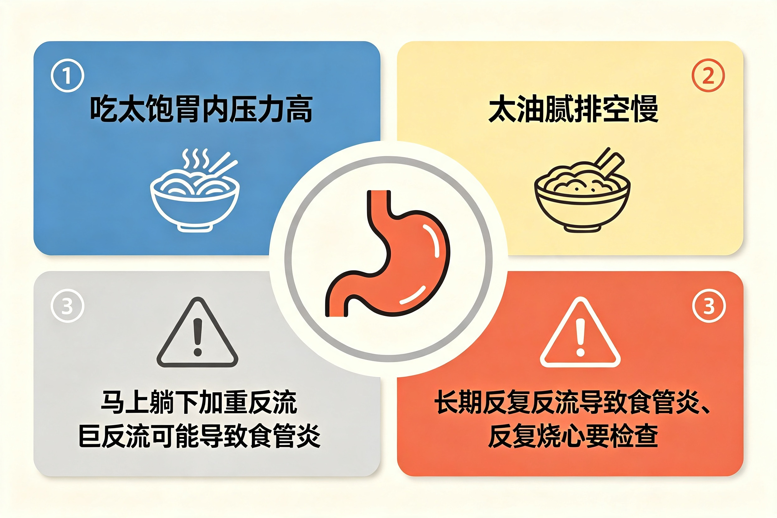 为什么有的人"吃完饭就躺下"会"烧心"
