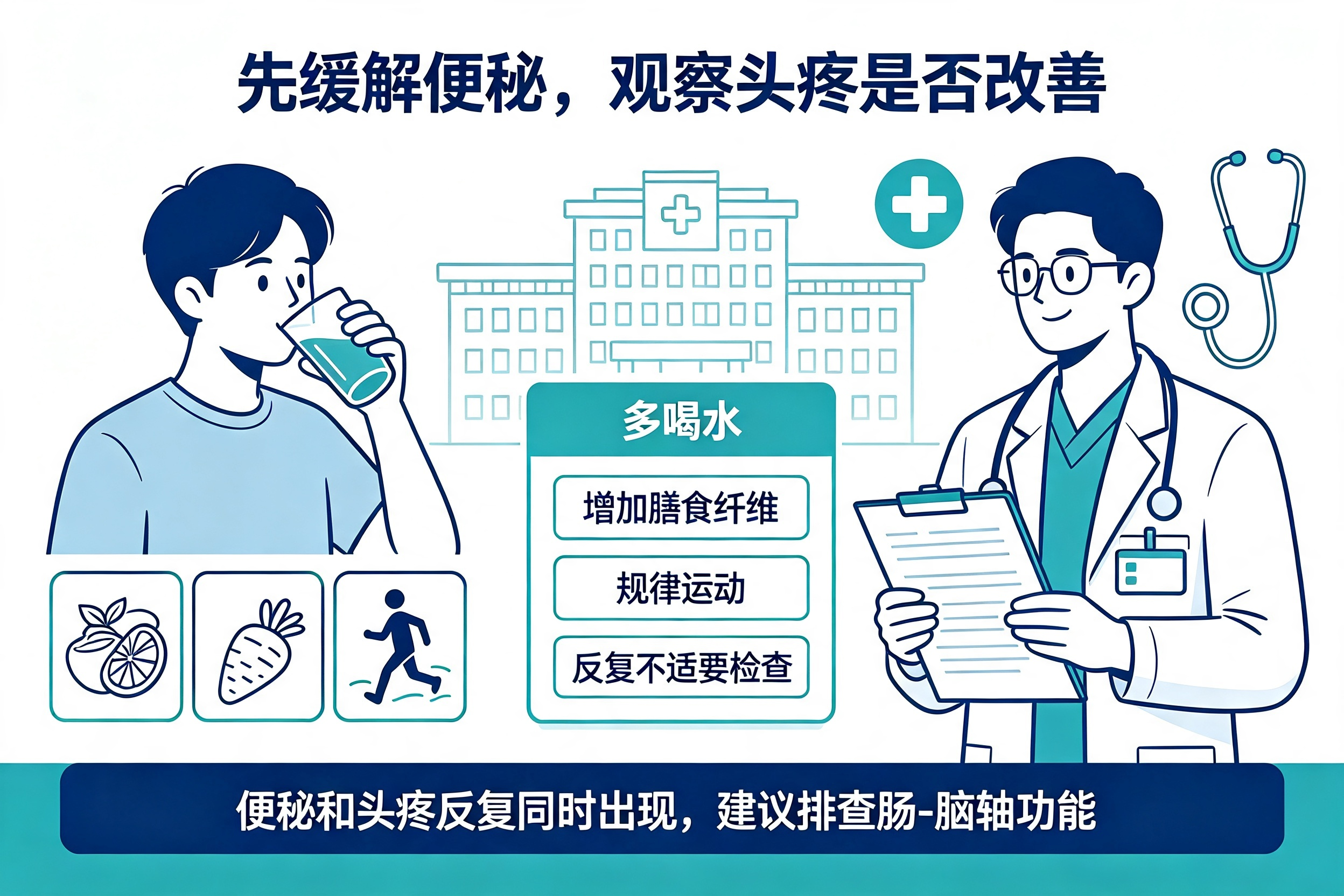 为什么有的人"便秘"时会"头疼"