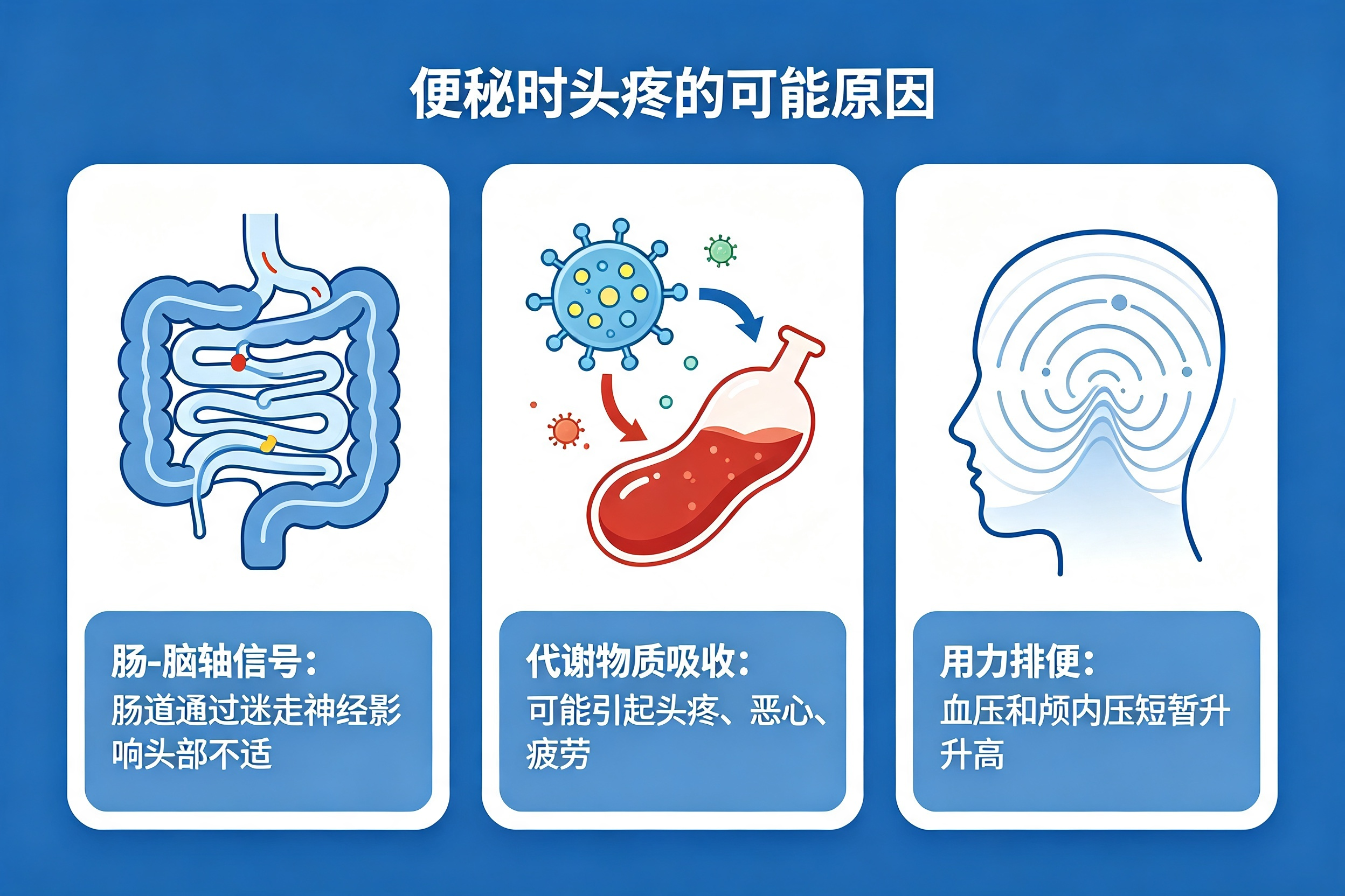 为什么有的人"便秘"时会"头疼"
