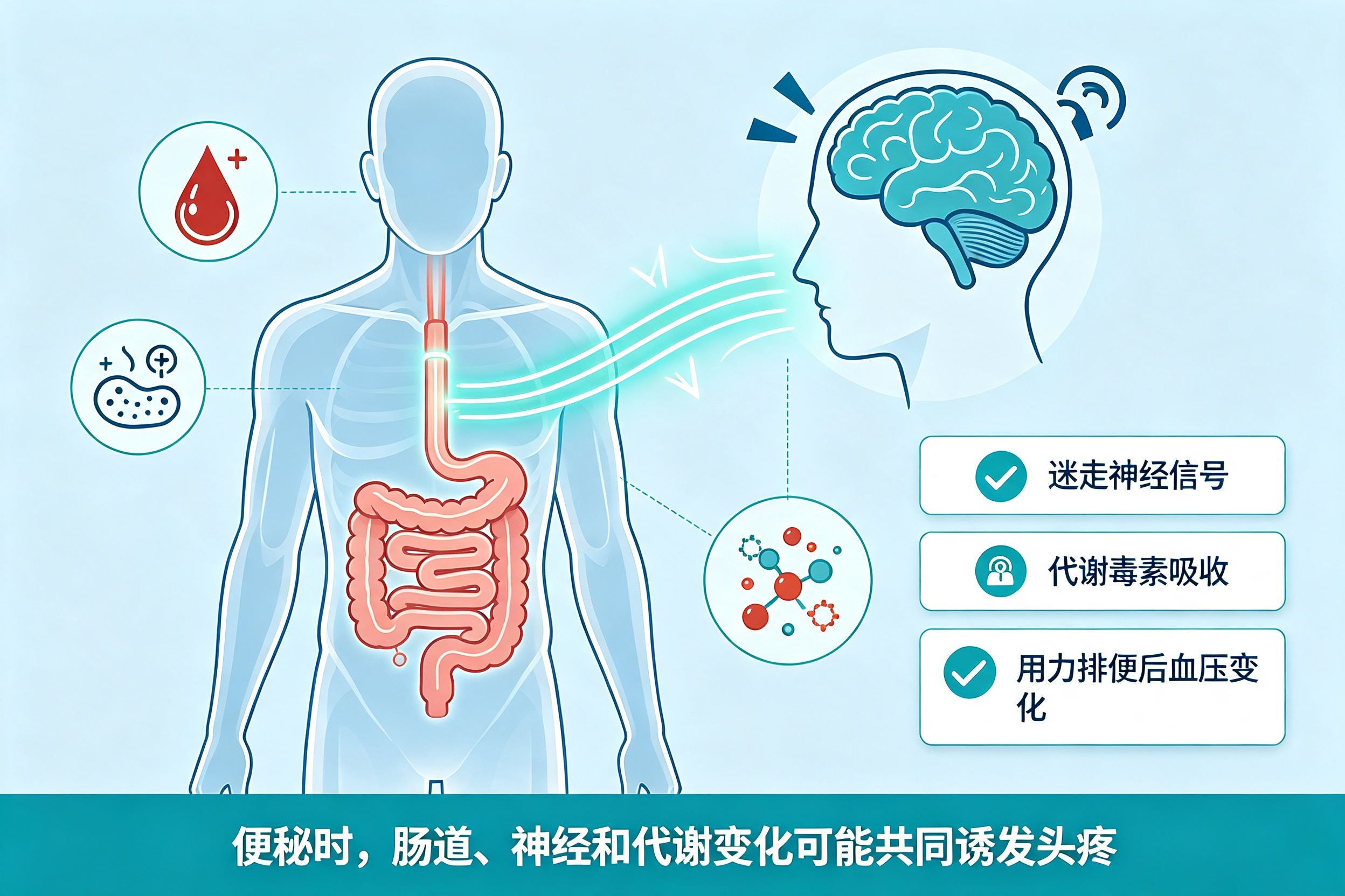 为什么有的人"便秘"时会"头疼"
