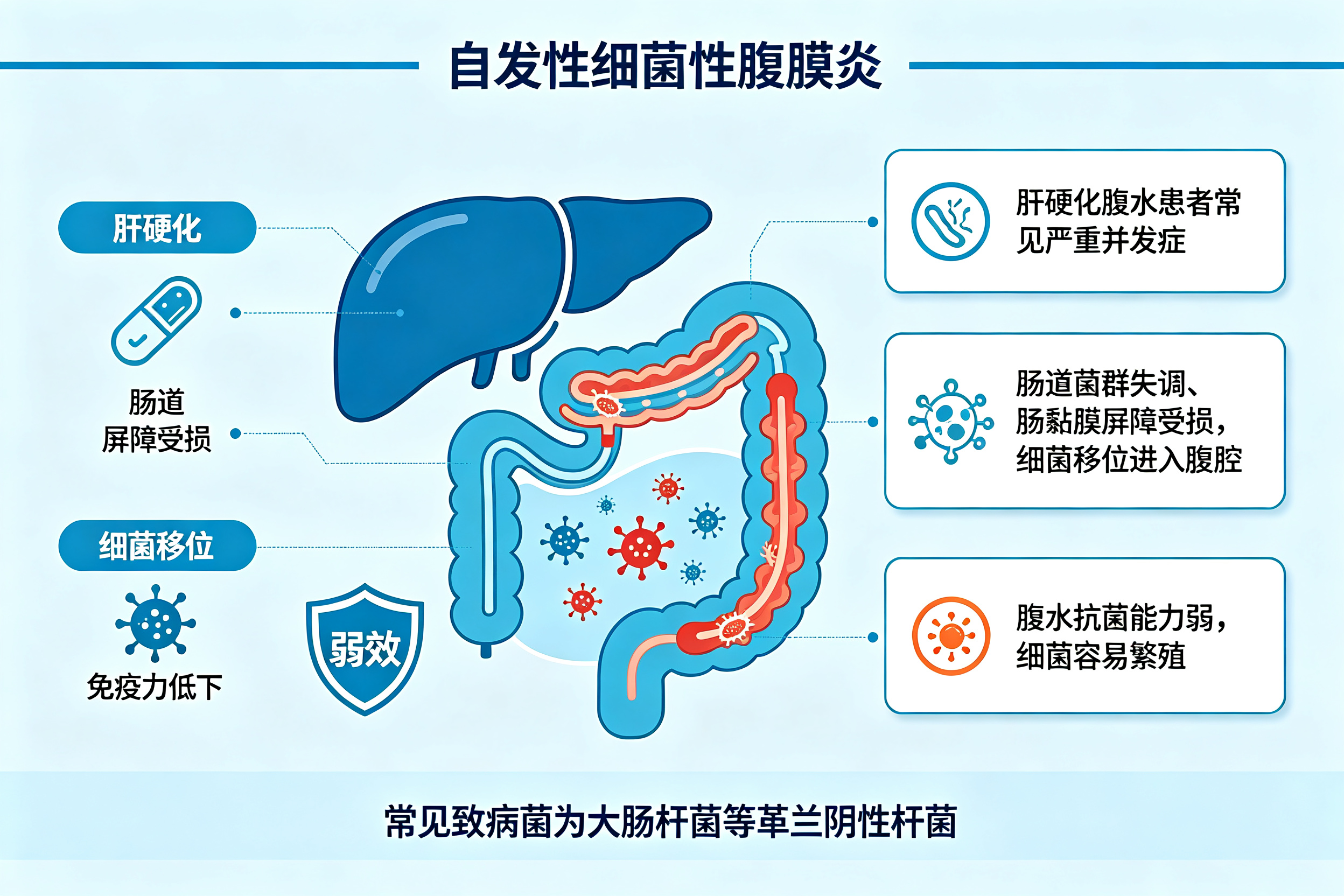 肝硬化患者发热腹痛，警惕自发性细菌性腹膜炎