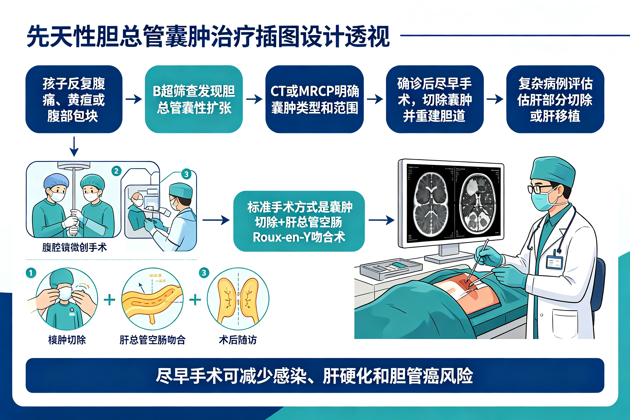 孩子腹痛、黄疸、腹部包块,警惕先天性胆总管囊肿