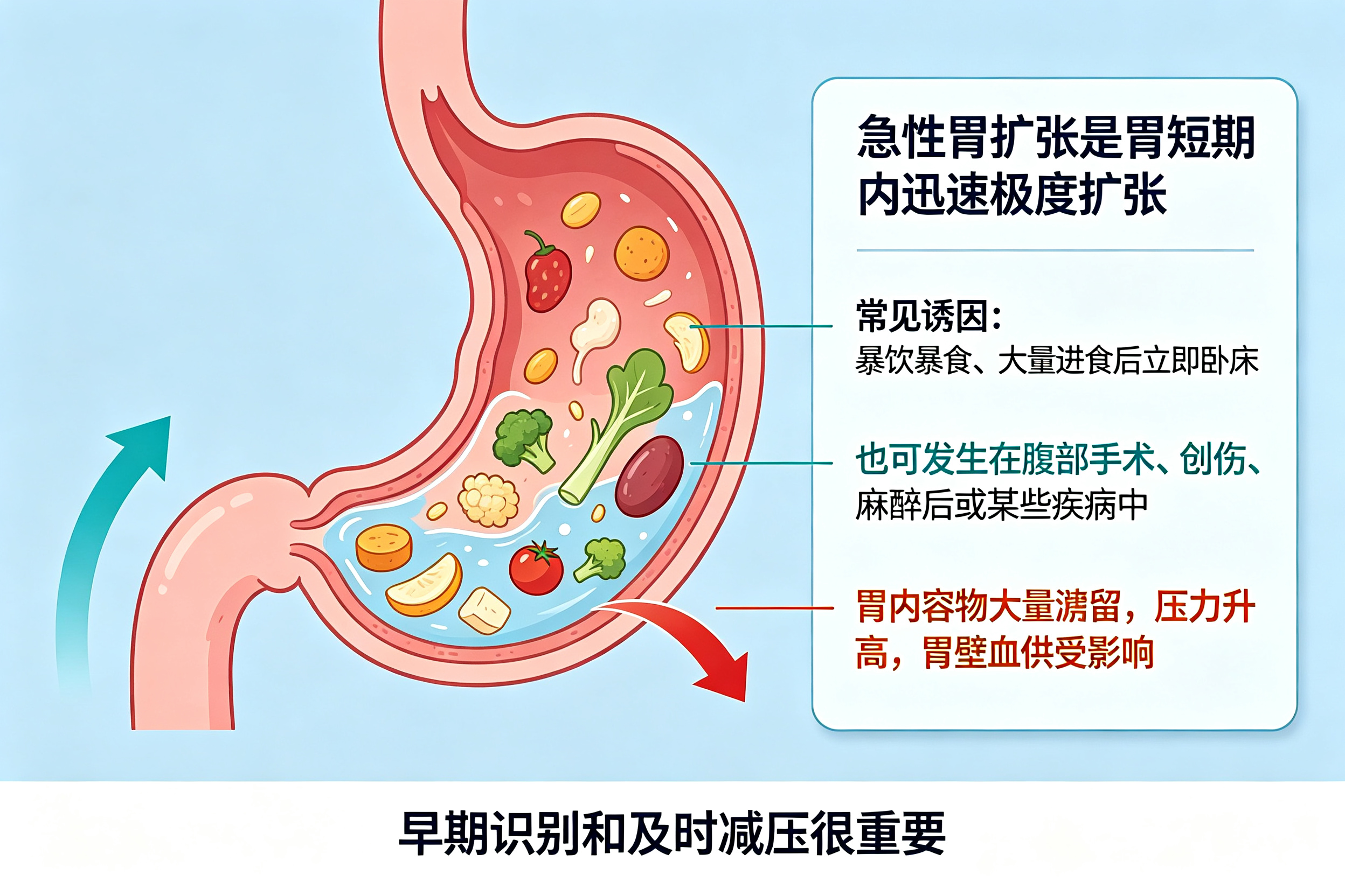 暴饮暴食后肚子胀得像鼓,警惕急性胃扩张