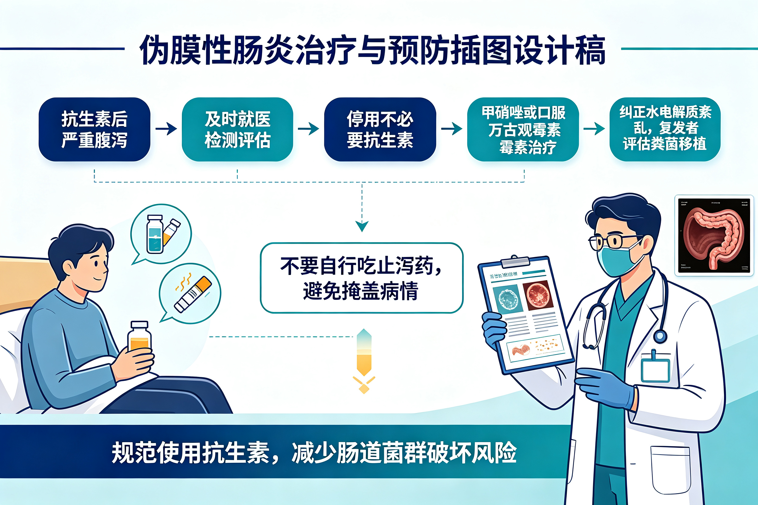 拉肚子拉到停不下来?警惕伪膜性肠炎