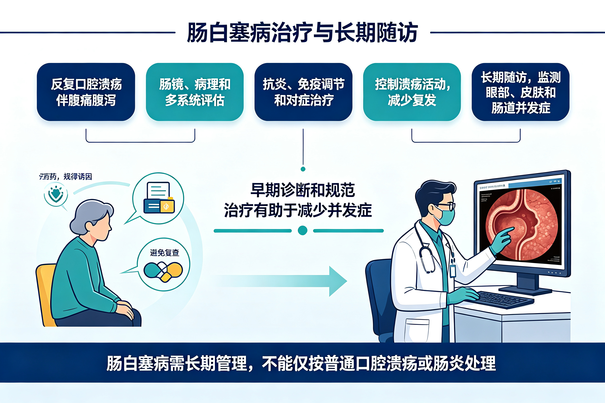 反复口腔溃疡+腹痛腹泻，警惕肠白塞病