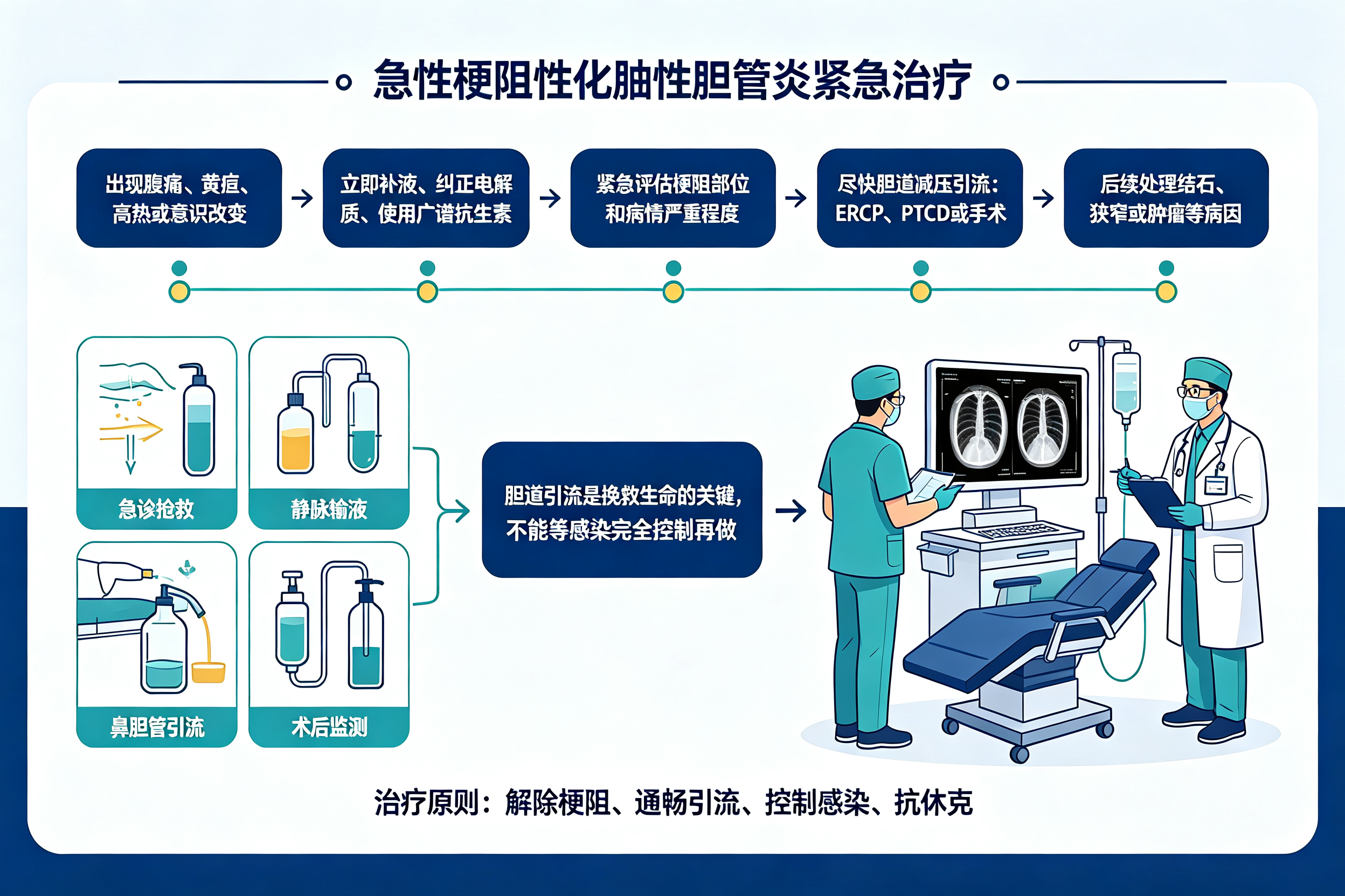 腹痛、黄疸、高烧,这个急症很凶险——急性梗阻性化脓性胆管炎
