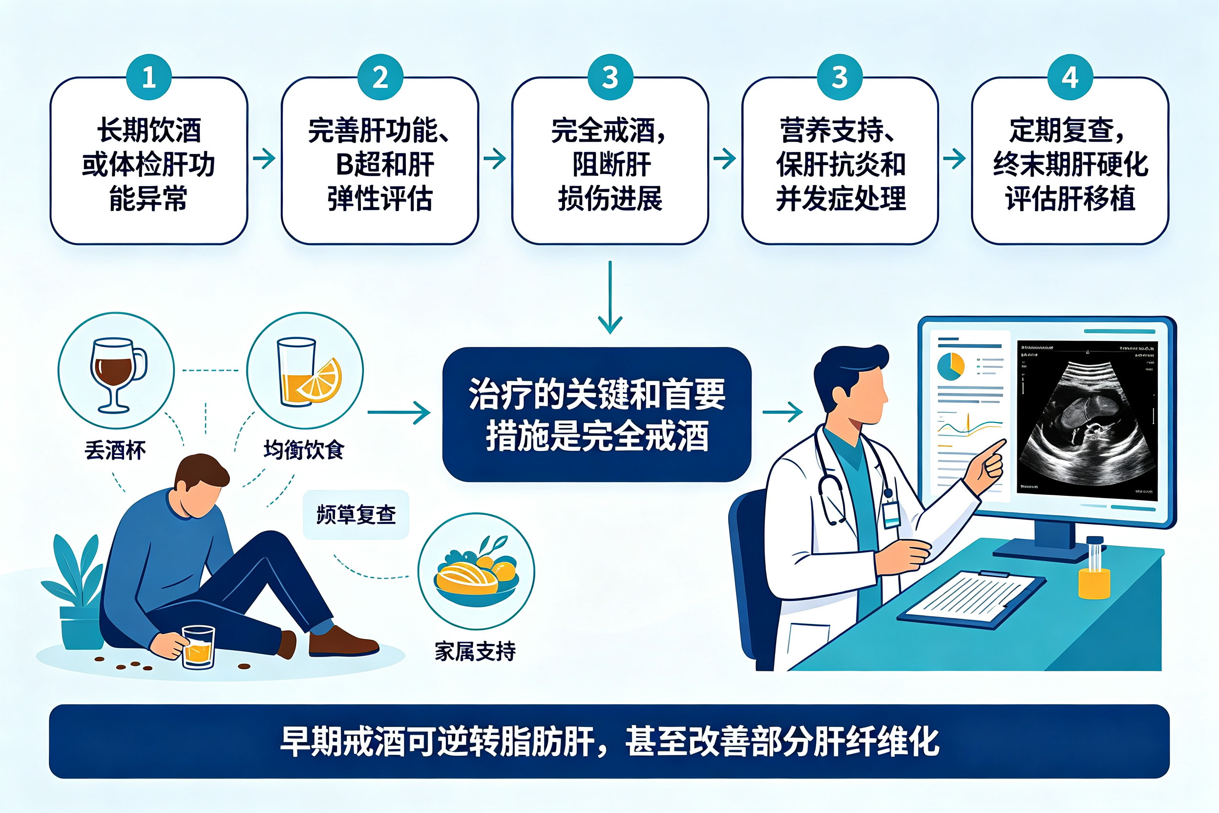 喝酒喝出来的肝损伤,不止是脂肪肝——认识酒精性肝病