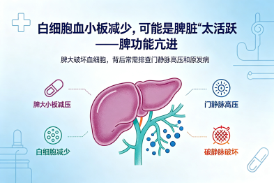 白细胞血小板减少，可能是脾脏"太活跃"——脾功能亢进