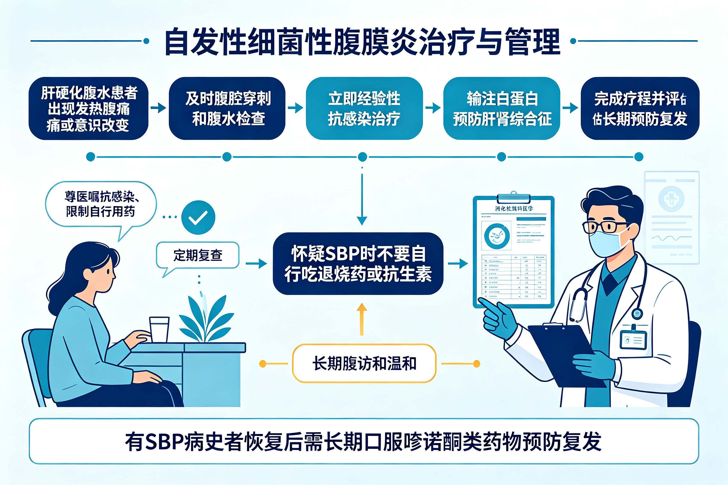 肝硬化患者发热腹痛，警惕自发性细菌性腹膜炎