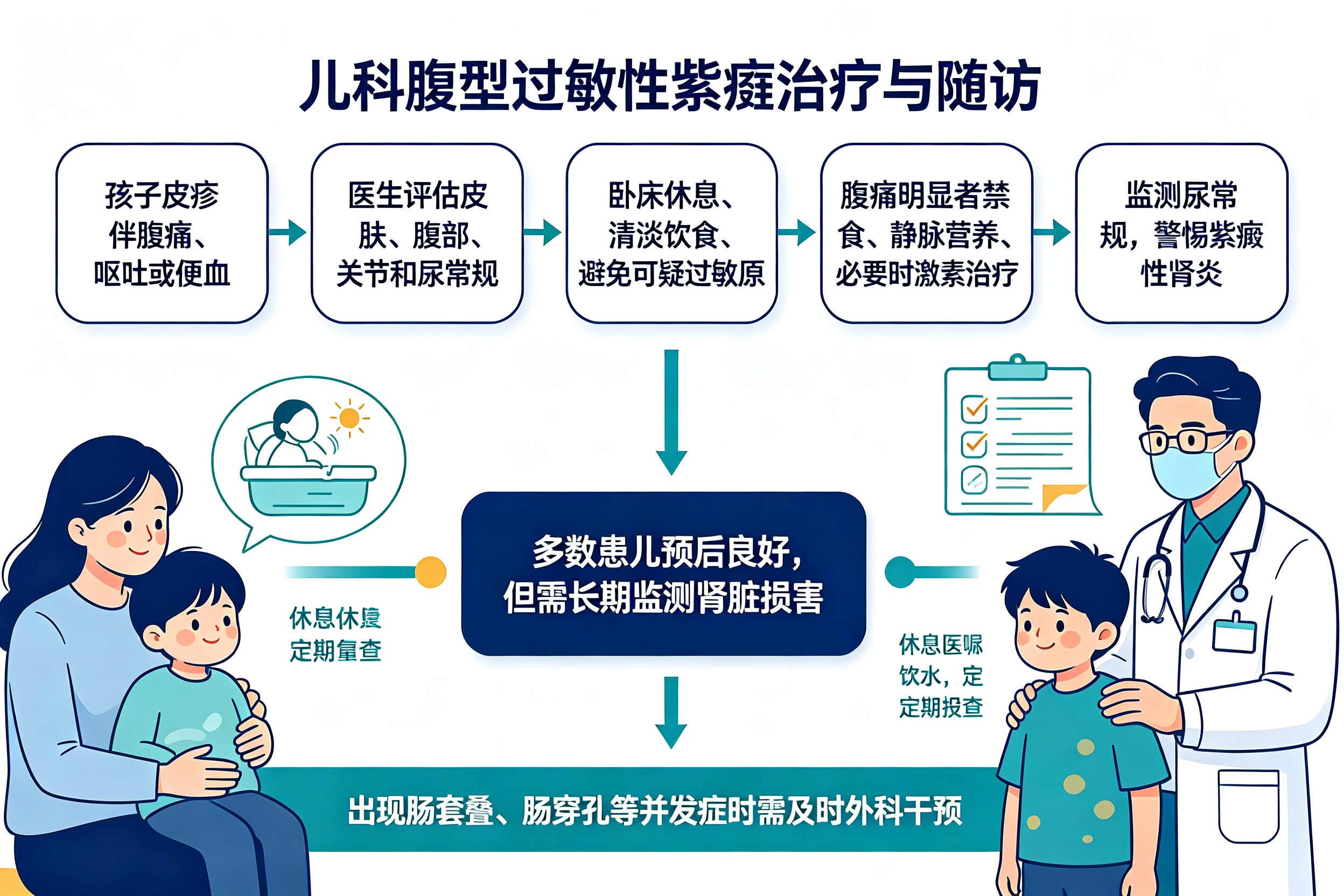 孩子皮疹+腹痛,可能是过敏性紫癜(腹型)