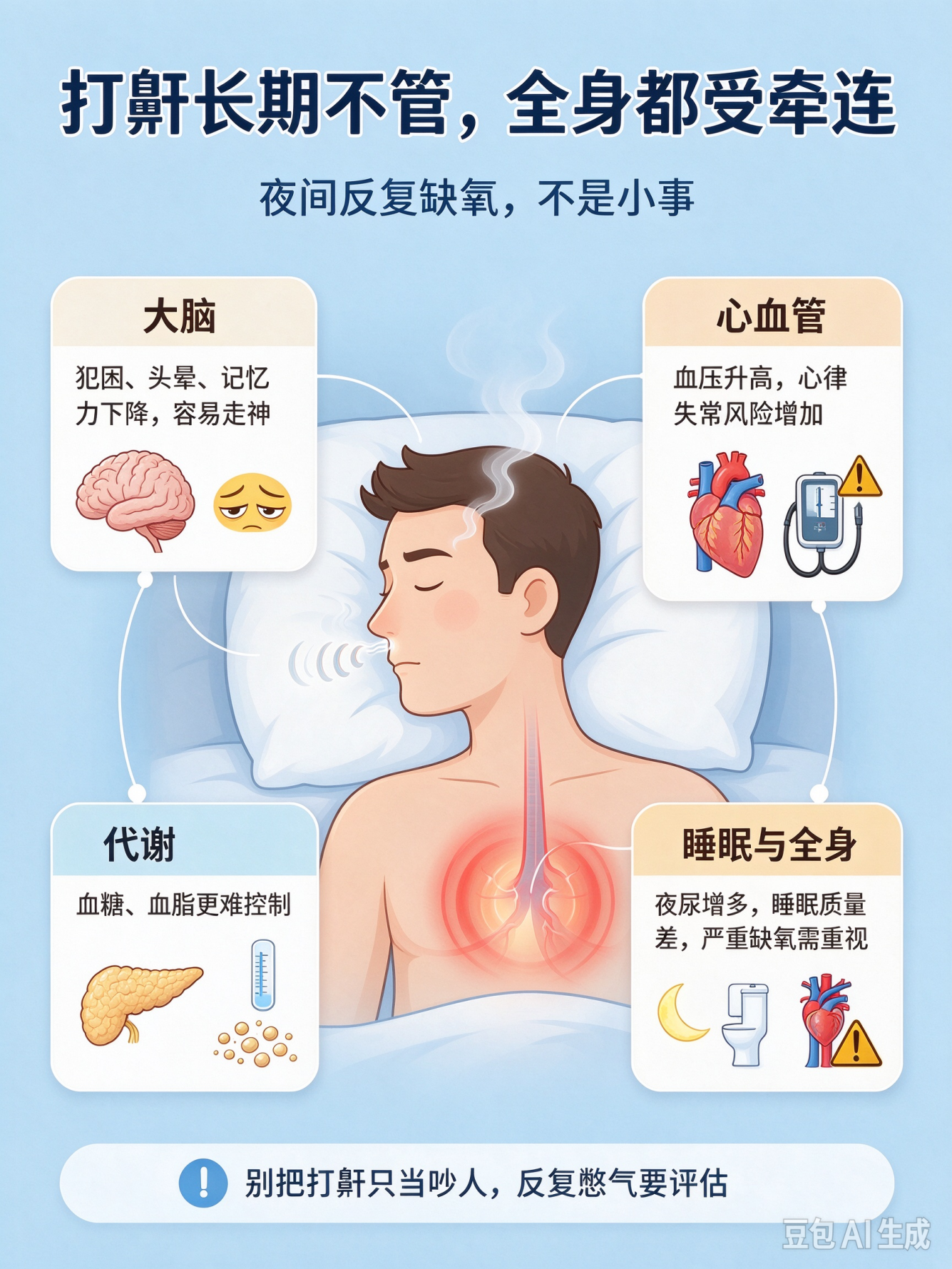 打鼾是病?哪种需要治,哪种不用管