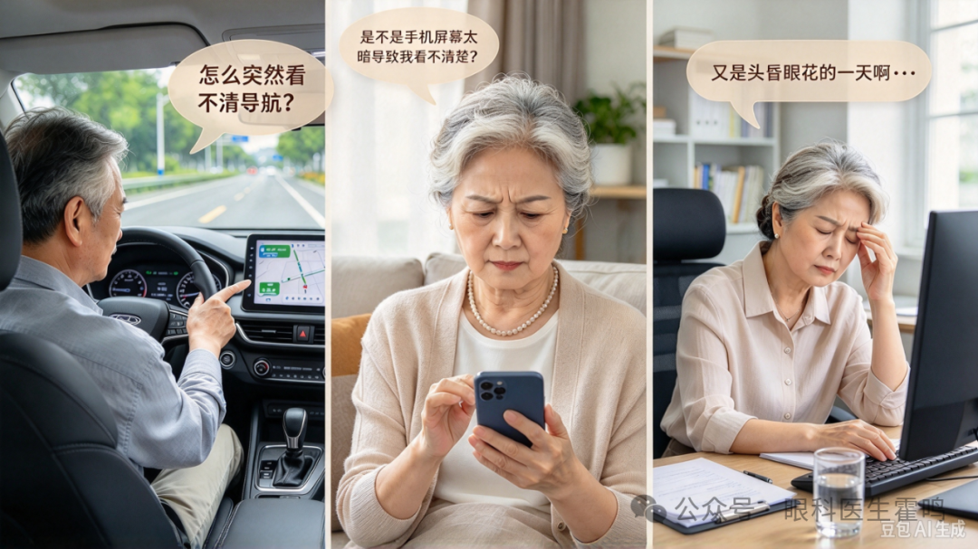 眼科医生霍鸣健康科普：40 岁后，这些信号别当成「眼疲劳」！！