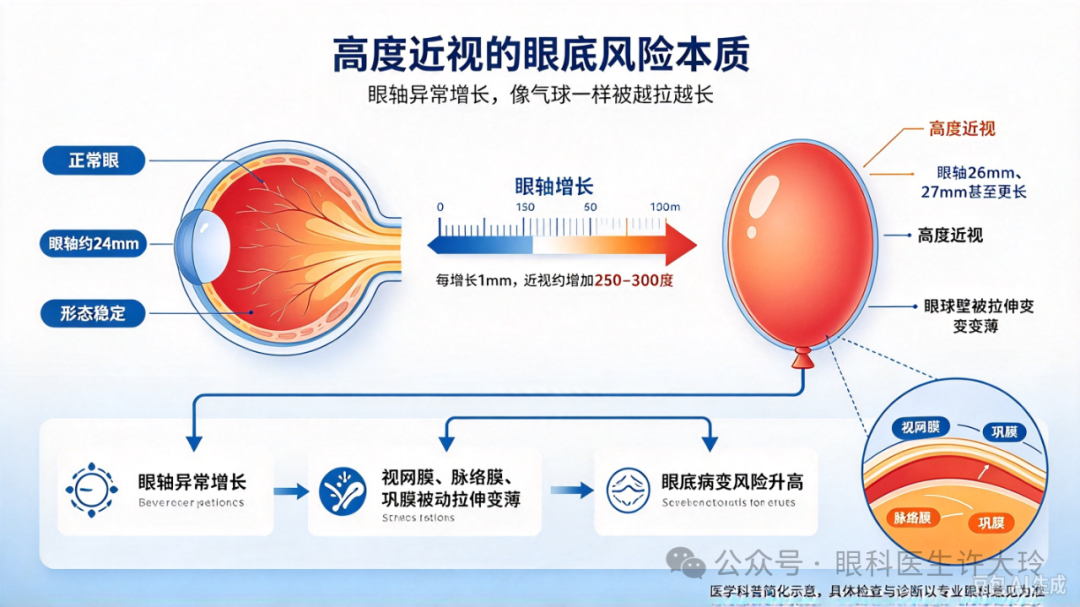 高度近视不只是镜片厚一点,一定警惕高度近视背后的眼底健康危机!