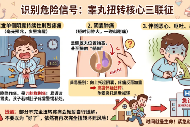 15 岁男孩半夜喊「肚子疼」，差点丢了一颗睾丸