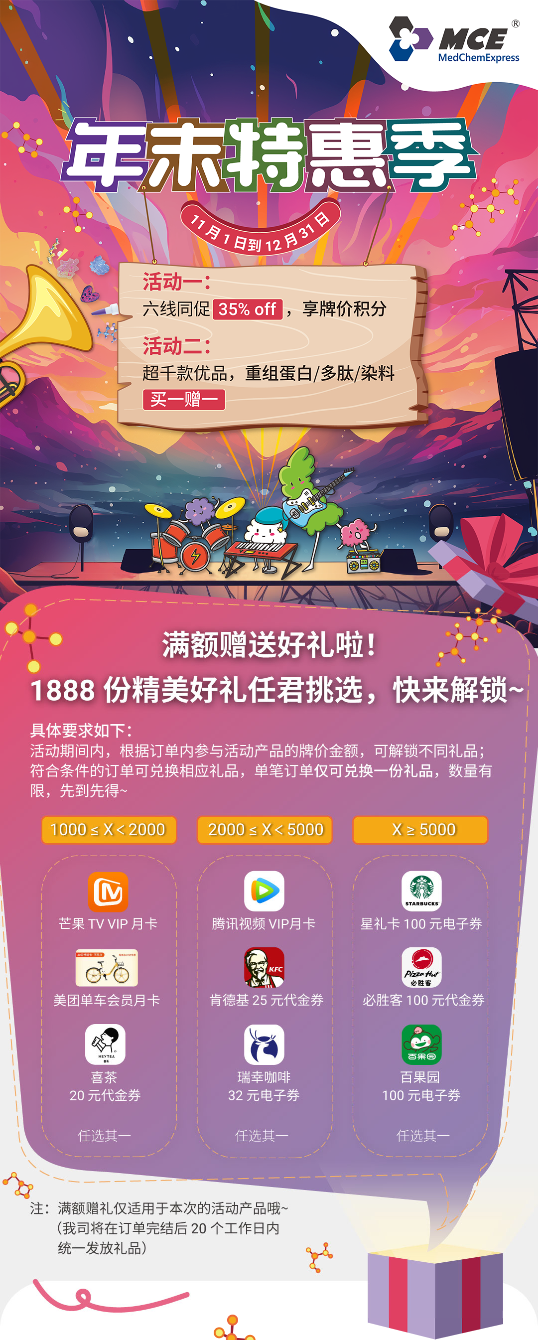 年末特惠|六线同促 65 折,重组蛋白/多肽/染料,超千款优品等你来!