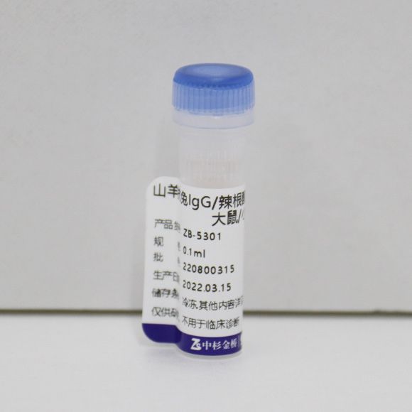 中杉金桥  ZB-5301  辣根酶标记山羊抗兔IgG（H+L）（亲和纯化）（与人、小鼠和大鼠血清蛋白最小交叉反应）