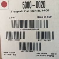 Nalgene货号5000-0020无菌外旋冻存管(聚丙烯)2.0ml上海睿安生物19121878899