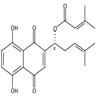 β,β-二甲基丙烯酰紫草素  CAS号：24502-79-2