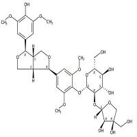 (-)-丁香树脂酚-4-O-β-D-呋喃芹糖基-(1→2)-β-D-吡喃葡萄糖苷