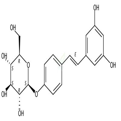白藜芦醇-4'-O-葡萄糖苷  CAS号：38963-95-0